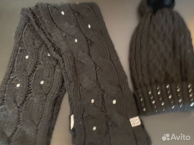 Шапка и шарф женский