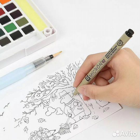 Набор капиллярных ручек Sakura Pigma Micron 9 шт