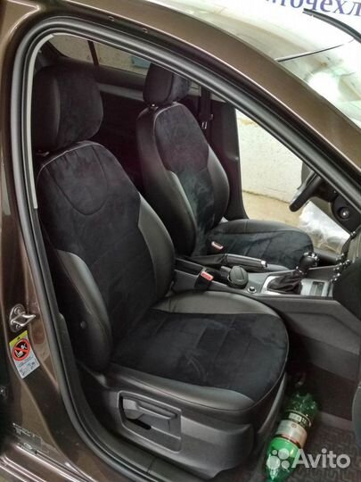 Чехлы из Алькантары на Skoda Octavia A7 Автопилот