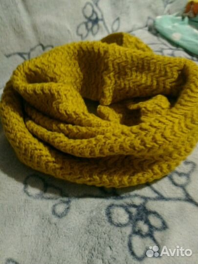 Снуд цвет горчица