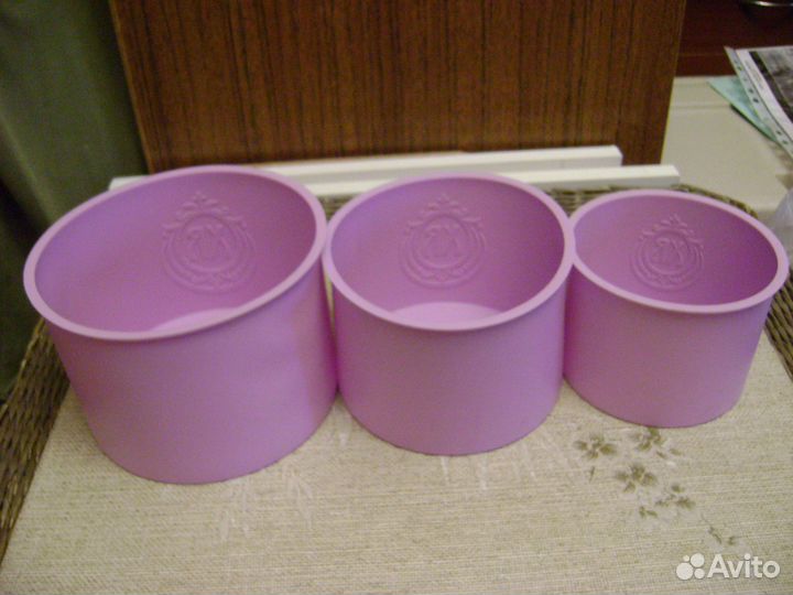 Формы для выпечки кексов силикон набор 3шт Колпино