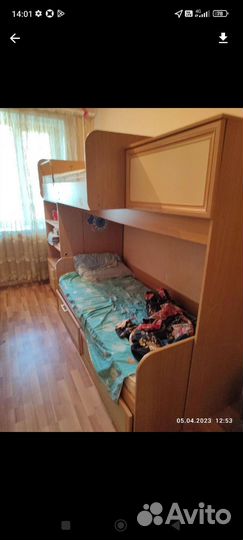 Двухъярусная кровать бу с матрасами