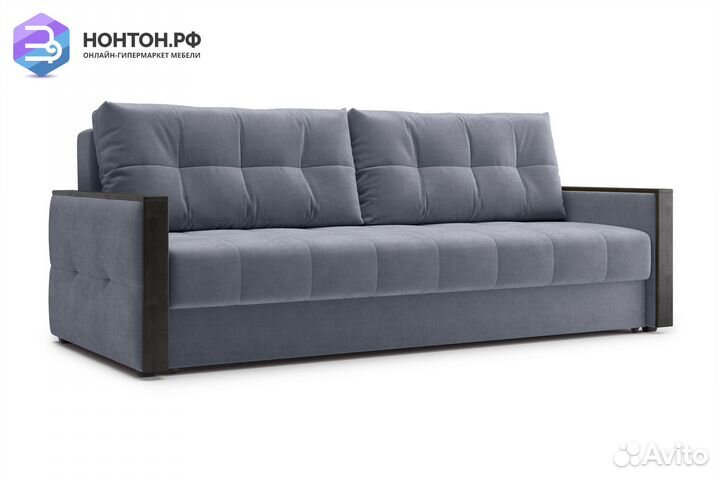 Диван еврокнижка Инсайд 3-х местный темно-серый