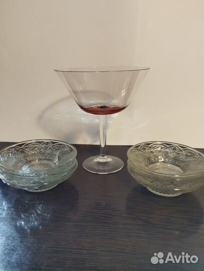 Фужеры, рюмки, вазы, стаканы, стекло