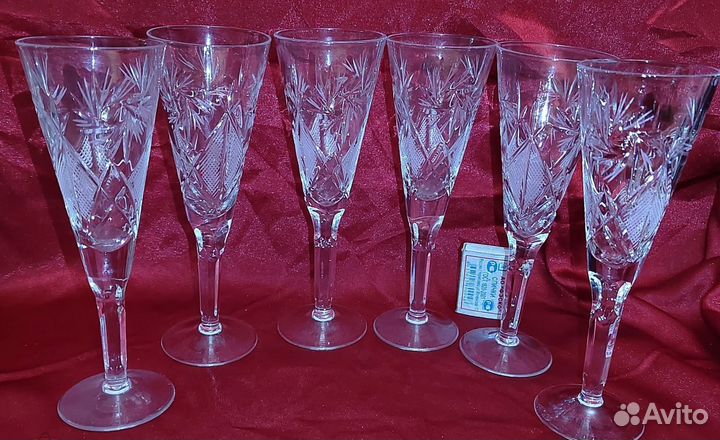 Хрусталь фужеры бокалы СССР Чехословакия