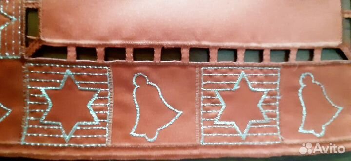 Винтаж-СССР - салфетка вышитая золотыми нитками