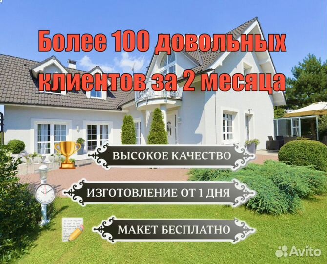 Красивая табличка с адресом