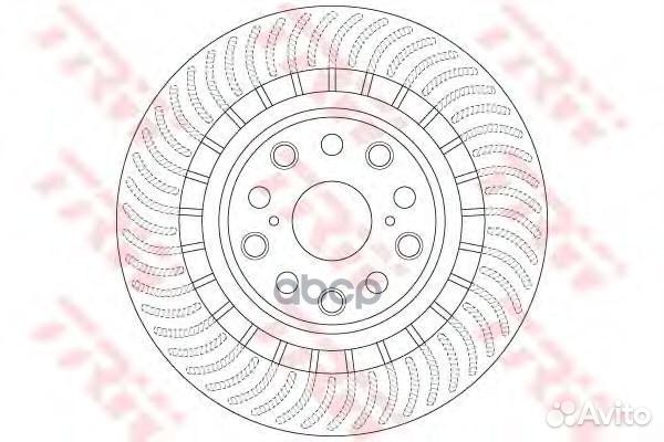 Торм.диск зад.вент.335х22 5 отв. DF6039S TRW