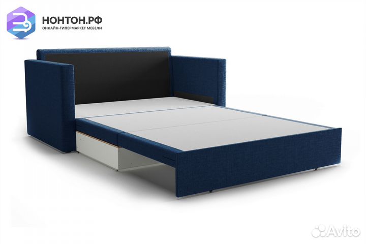 Диван выкатной Берг темно-синий