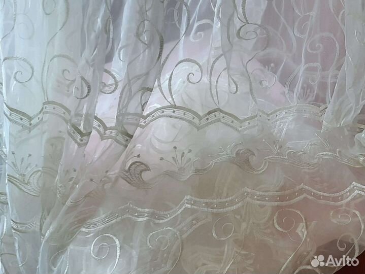 Шторы тюль занавески 165*4 на кухню дачу