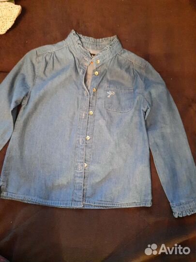Джинсовая рубашка для девочки