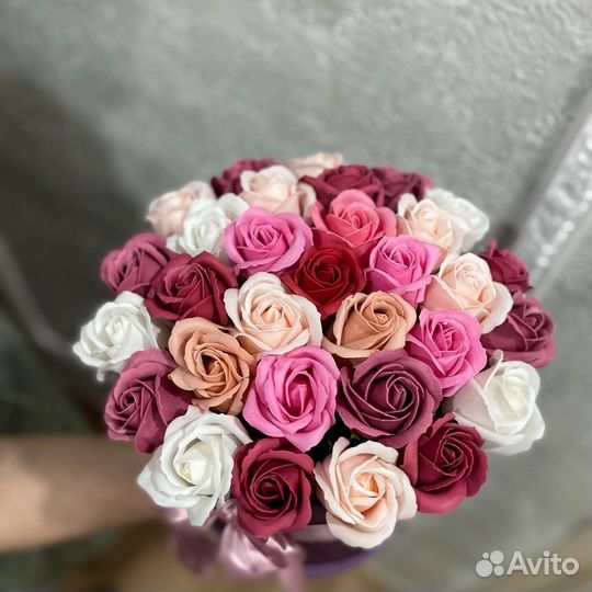 Букет из мыльных роз