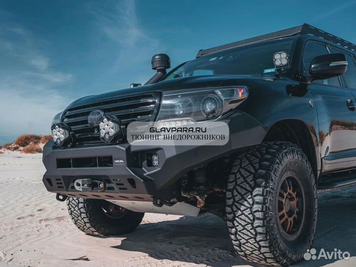 Бампер силовой передний алюминиевый (черный) Rival