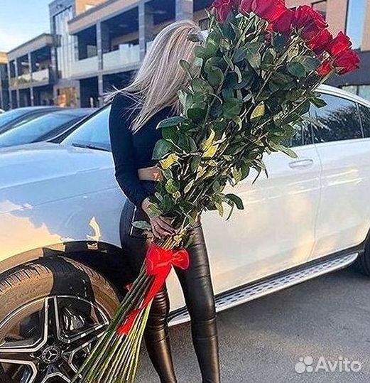 Высокие розы Доставка цветов