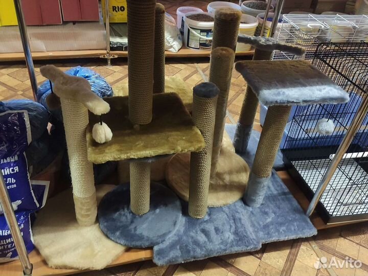 Когтеточки, домики, лежанки, переноски для котов
