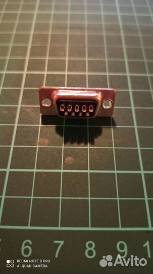 Разъём 9-ти контактный на кабель под пайку