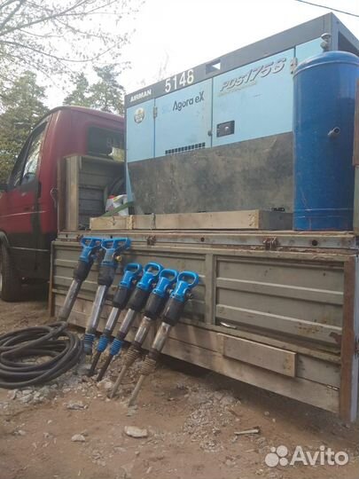 Аренда компрессора с отбойными молотками