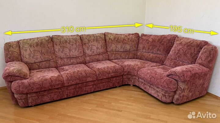 Угловой диван + 2 кресла