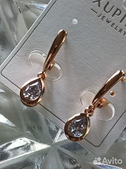 Серьги под золото