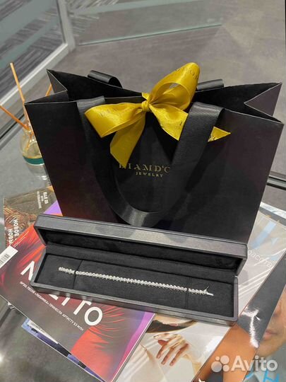 Теннисный браслет Cartier с бриллиантами 1,65ct