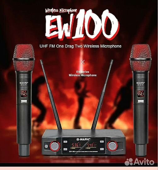 Професс. радиосистема EW100 (для караоке) новая