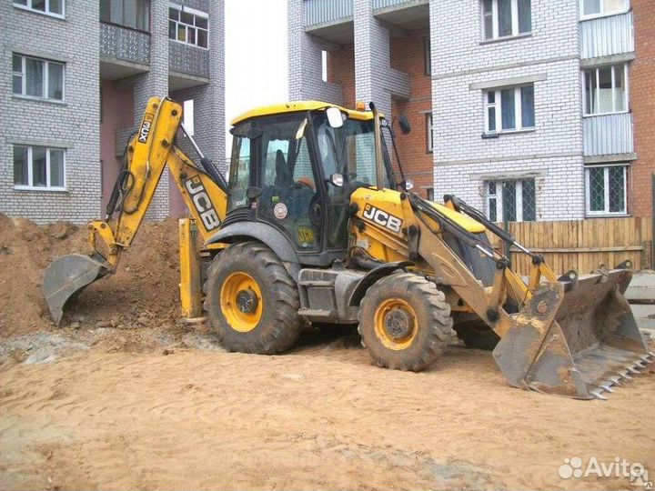 Услуги экскаватора-погрузчика. Услуги гидромолота