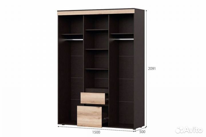 Шкаф-купе 150 см. с Зеркалом