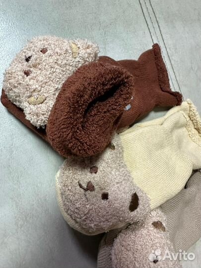 Зимние теплые детские носки со стопами