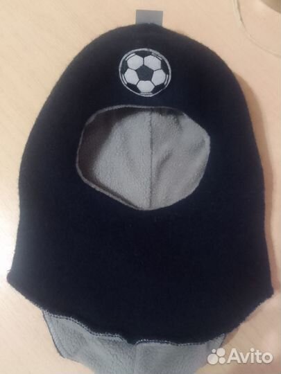 Шапка шлем натуральная шерсть на 1-1,5 года
