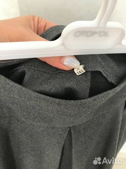 Юбка серая школьная