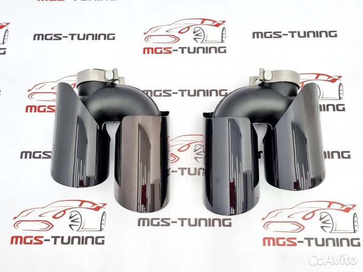 Насадки для Porsche Macan 2019+ GTS чёрные