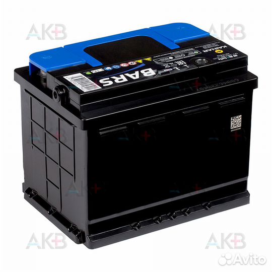 Аккумулятор автомобильный bars 6ст-60 апз п.п. 60А