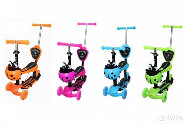 Самокат Black Aqua 5 в 1