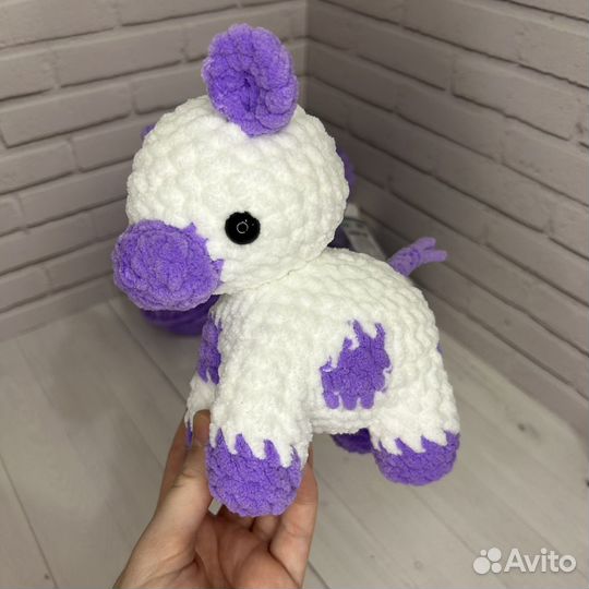 Вязаная игрушка корова милка