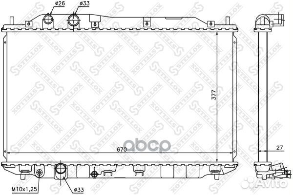 1025421SX радиатор системы охлаждения АКПП Hond