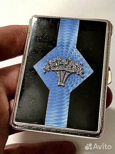 Портсигар антик редкий серебро 1929 год