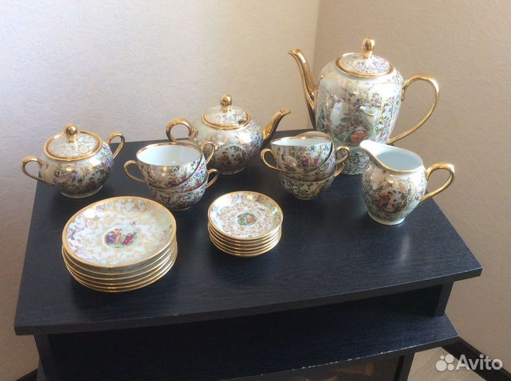 Сервиз столовый фарфоровый Мадонна «Золотая паутин