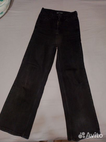 Джинсы черные широкие y2k