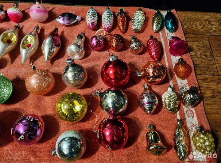 Ёлочные игрушки СССР стеклянные
