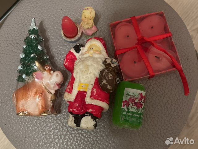 Свечи восковые фигурные 5 шт (пакетом)