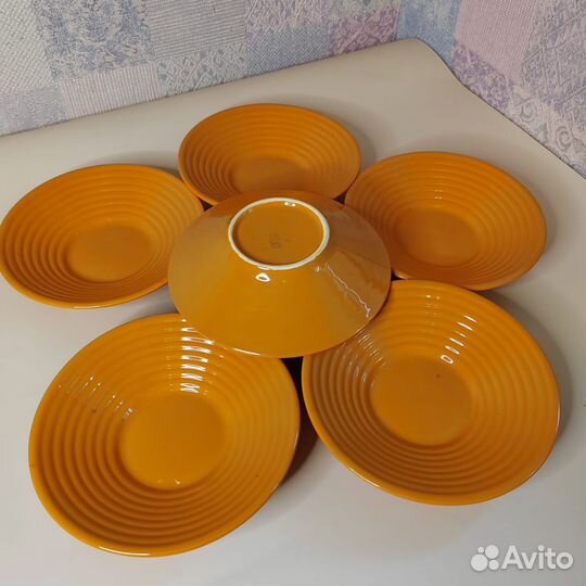Тарелки зик конаково оранжевые 6шт