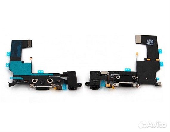 Шлейф iPhone 5S с системным разъемом, разъемом гар
