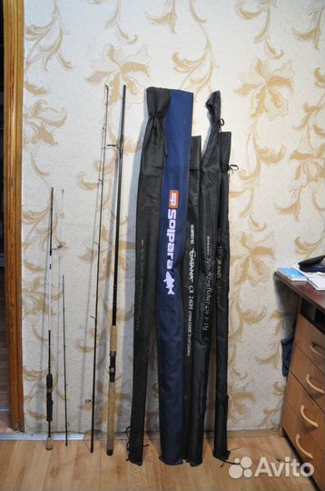 Все для летней рыбалки спиннинги+нахлыст