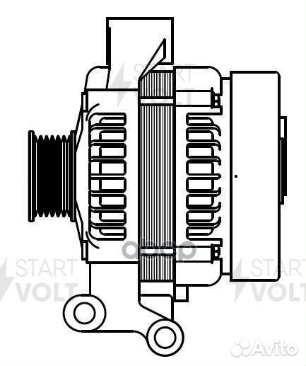 LG 1070 генератор 12V 105A со шкивом Ford Focu