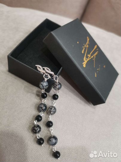 Серьги из натуральных камней