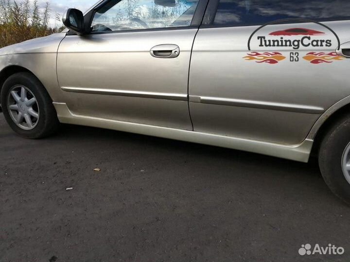 Накладки порогов пластиковые киа Спектра