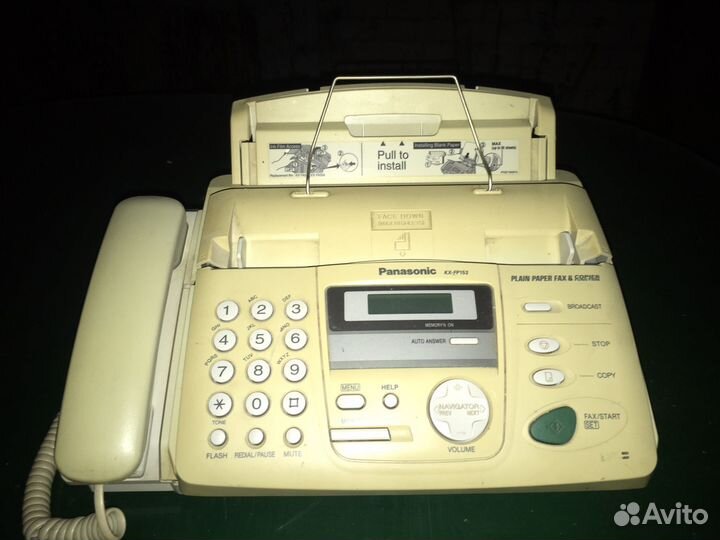 Факс panasonic kx-fp153