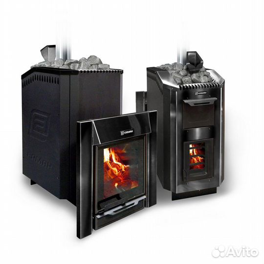 Печь Для Бани ermak 30 люкс black Ермак