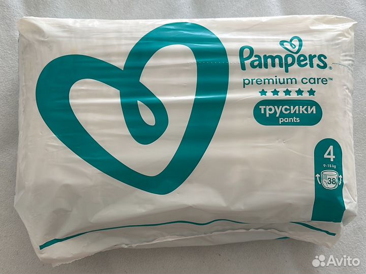 Pampers premium care 4 трусики