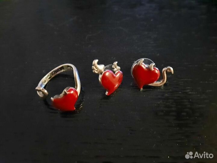 Серебряные серьги с кольцом